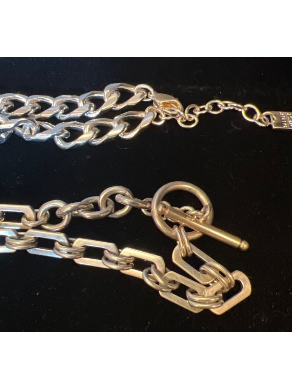 lot 6 mixed  Monet, Napier, Nine west silver toned  necklace, bracelet, earrings - Picture 6 of 8